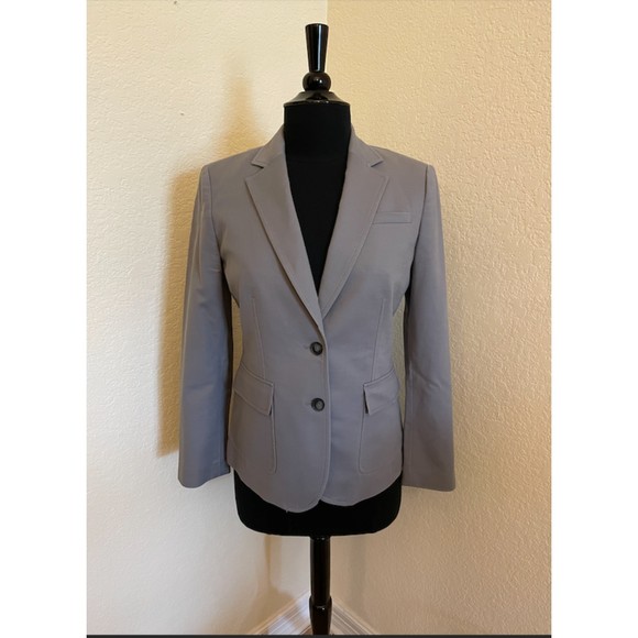 Banana Republic Gray Blazer- Stretch Fully Lined Sz 4P - Picture 1 of 5